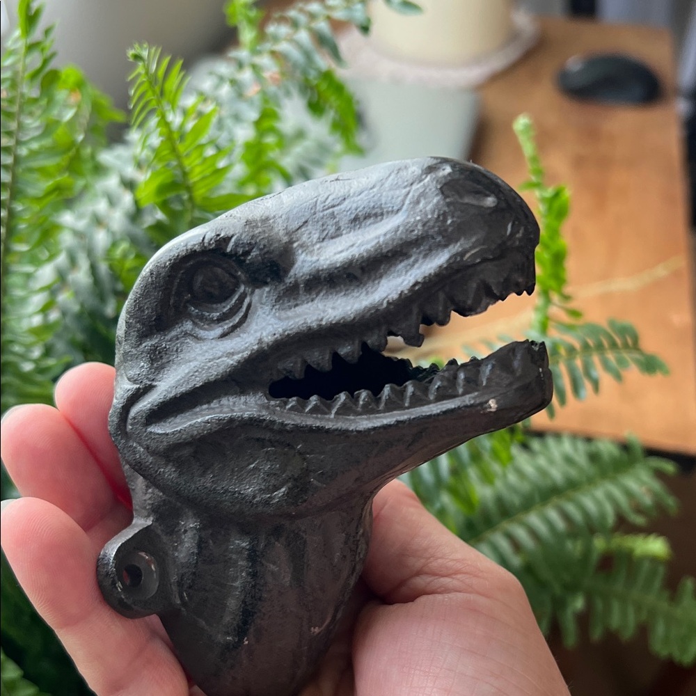 Reptile-Themed Black Cast Iron Bottle Opener